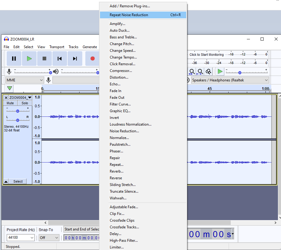 mixbus export with clicktrack